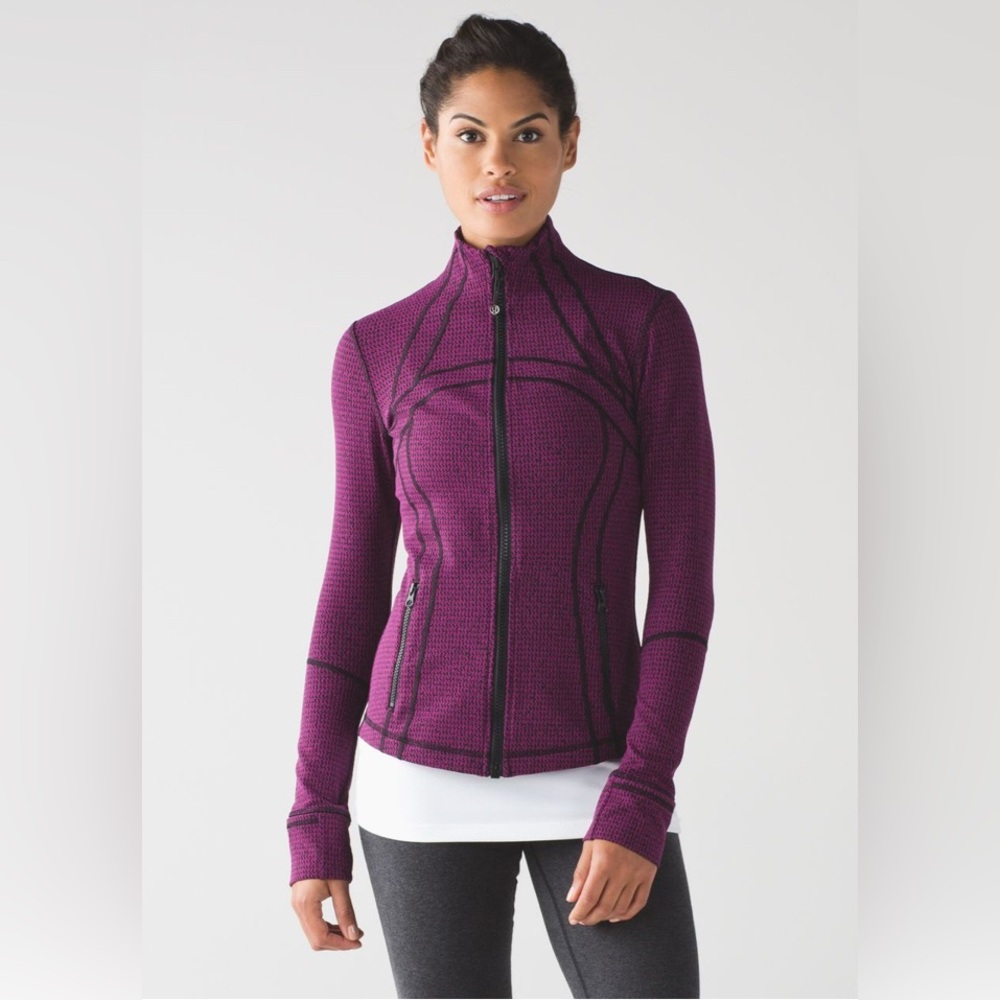 Lululemon🍋 Define Jacket Teeny Tooth Deep Fuchsia Black Sz 4